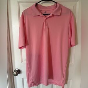 Men’s adidas golf shirt. Pink, size L.